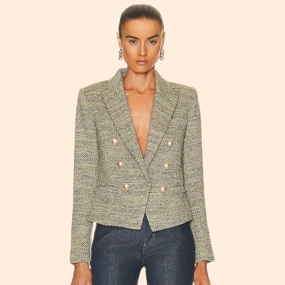 L'AGENCE Jackets & Blazers - NEW L'AGENCE Brooke Tweed Crop Blazer